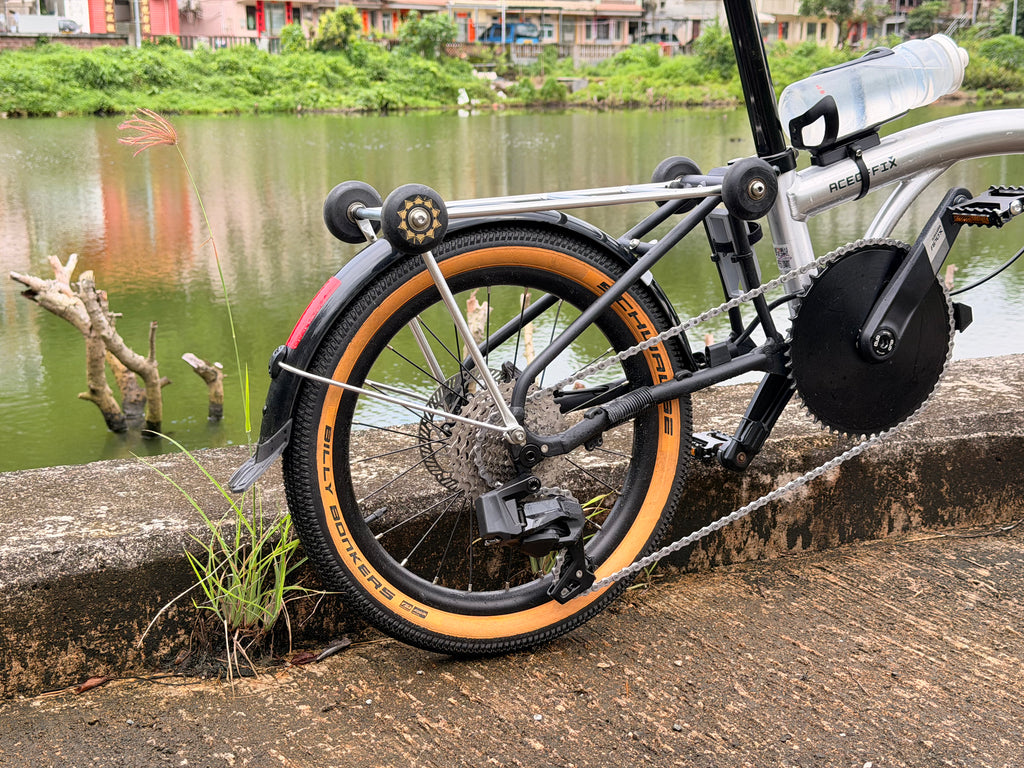 Rear fender and mud flap fitted with D10 rear rack